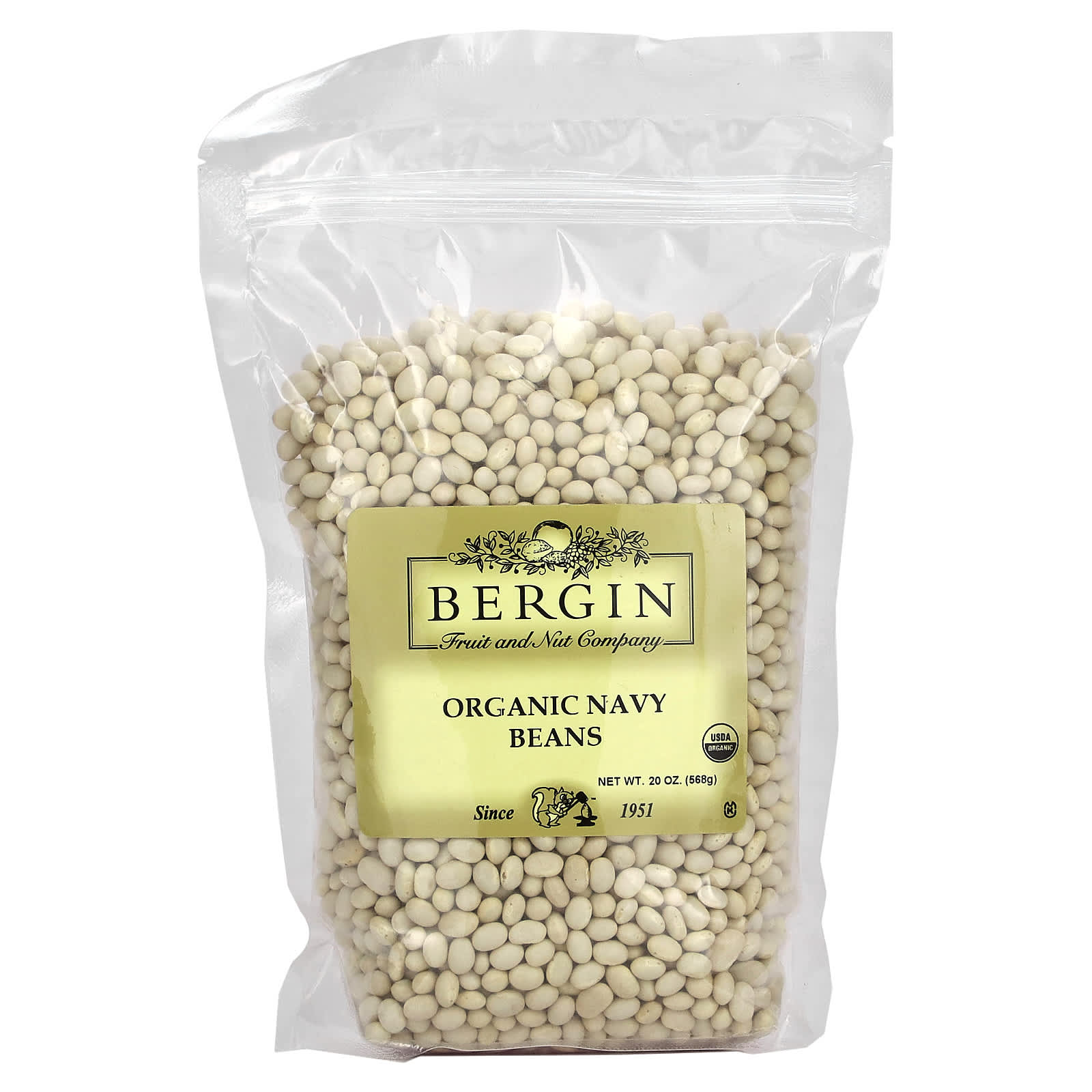 USDA Organic Navy Beans by Bergin Fruit & Nut Company - 20 oz - Image 1