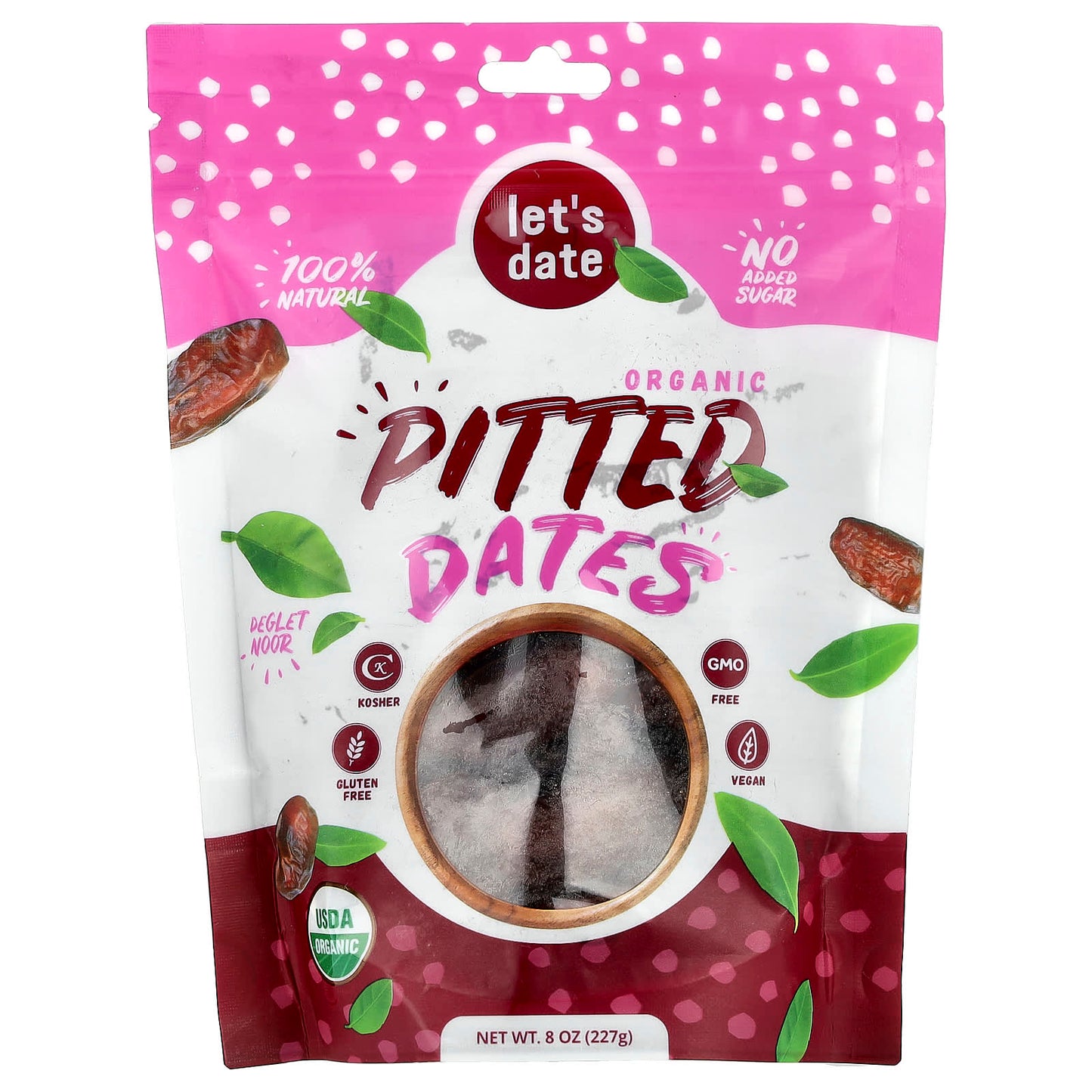 Let's Date, Organic Pitted Dates, 8 oz (227 g) - Image 1