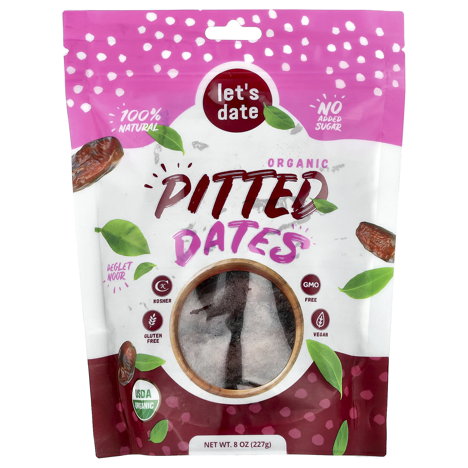 Let's Date, Organic Pitted Dates, 8 oz (227 g) - Image 1