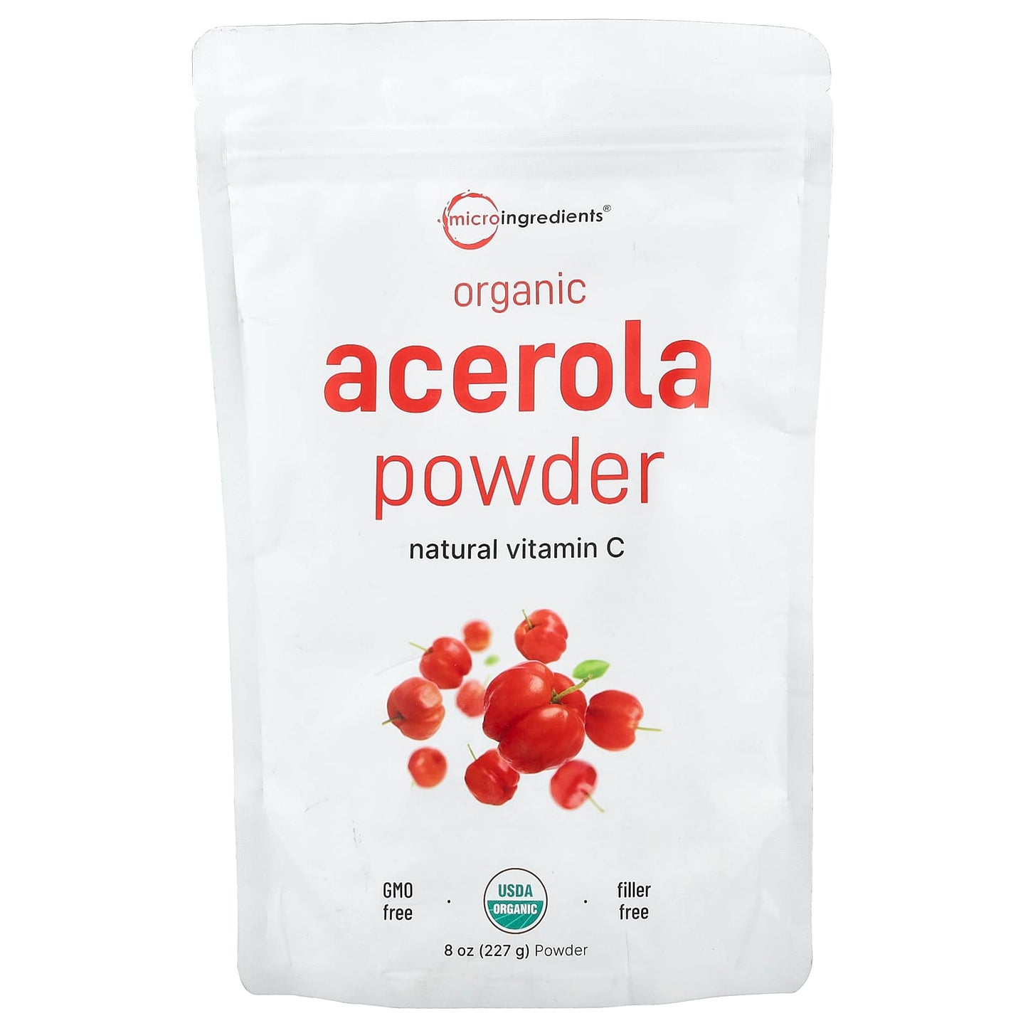 Micro Ingredients, Organic Acerola Powder, 8 oz (227 g) - Image 1