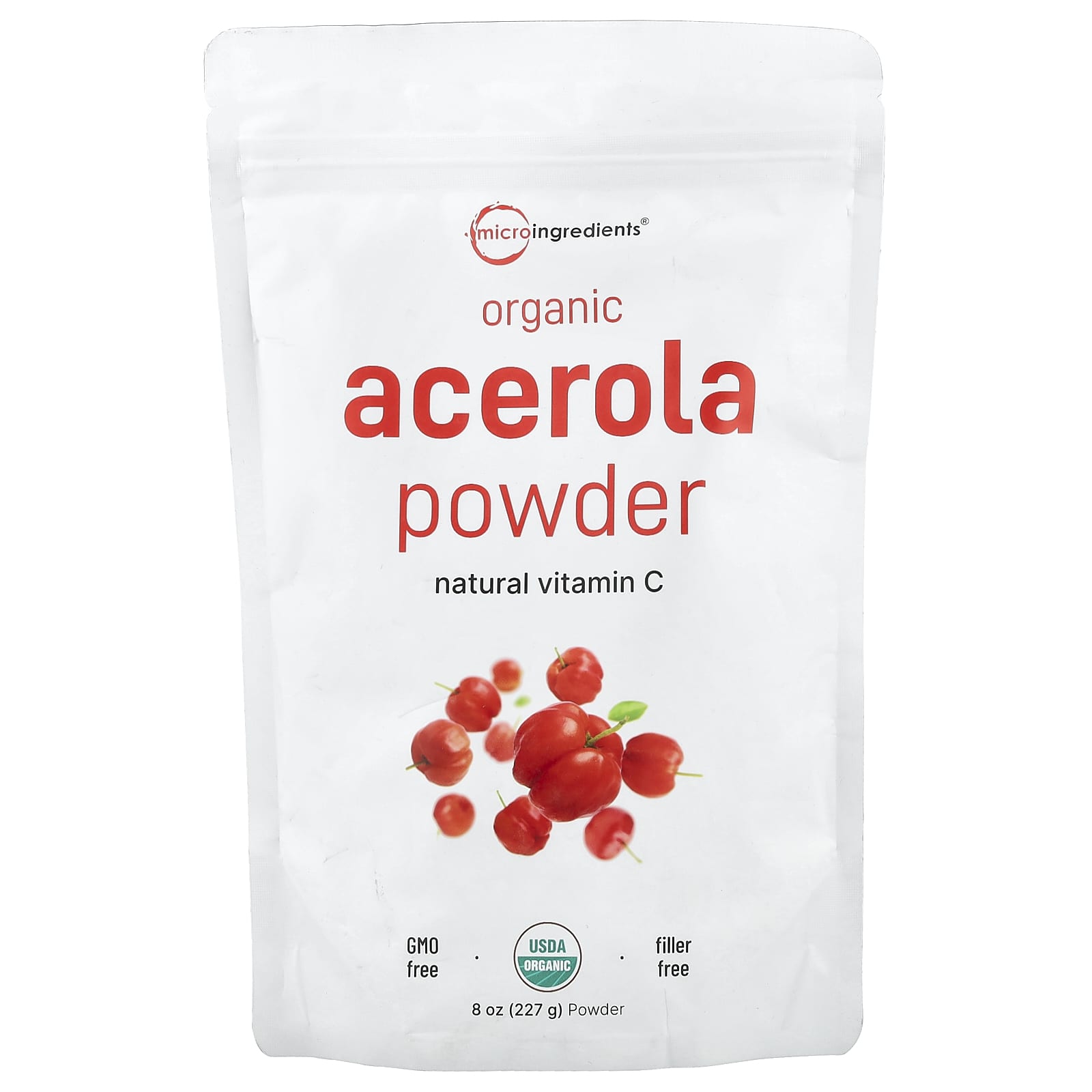 Micro Ingredients, Organic Acerola Powder, 8 oz (227 g) - Image 1