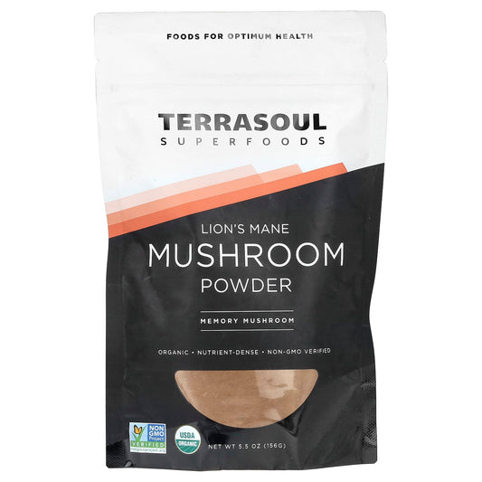 Terrasoul Superfoods, Lion's Mane Mushroom Powder, 5.5 oz. (156 g) - Image 1