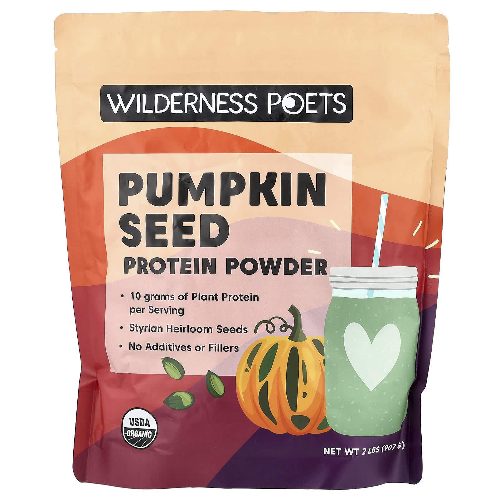 Wilderness Poets, Organic Pumpkin Seed Protein Powder, 2 lbs (907 g) - Image 1