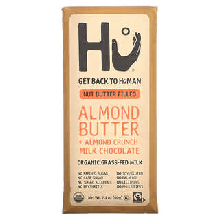 Hu Organic Almond Butter Milk Chocolate Bars, 2.1 oz (60g)