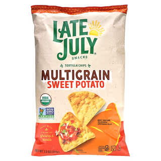 USDA Organic Multigrain Tortilla Chips by Late July - Sweet Potato Flavor, 7.5 o