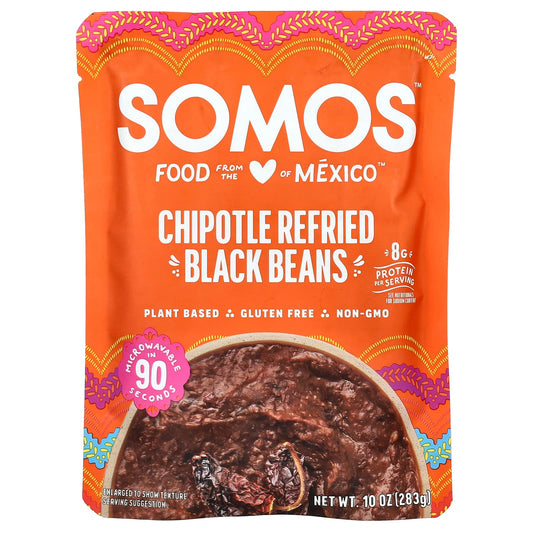 Somos, Chipotle Refried Black Beans, Medium, 10 oz (283 g) - Image 1