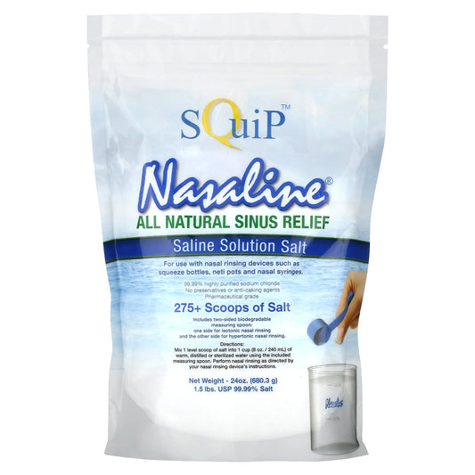 Squip, Nasaline, Saline Solution Salt, 1.5 lbs (680.3 g) - Image 1