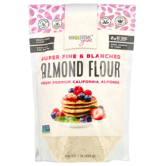 Wholesome Yum, Super Fine & Blanched Almond Flour, 1 lb (454 g) - Image 1