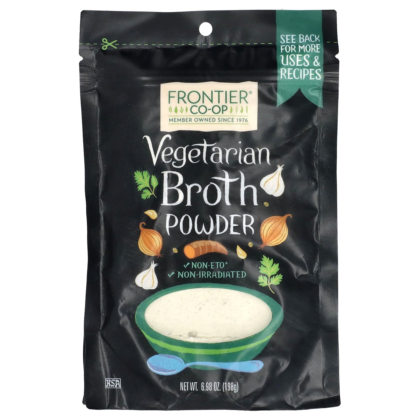 Frontier Co-op Vegetarian Broth Powder, 6.98 oz - Rich, Savory Flavor - Image 1