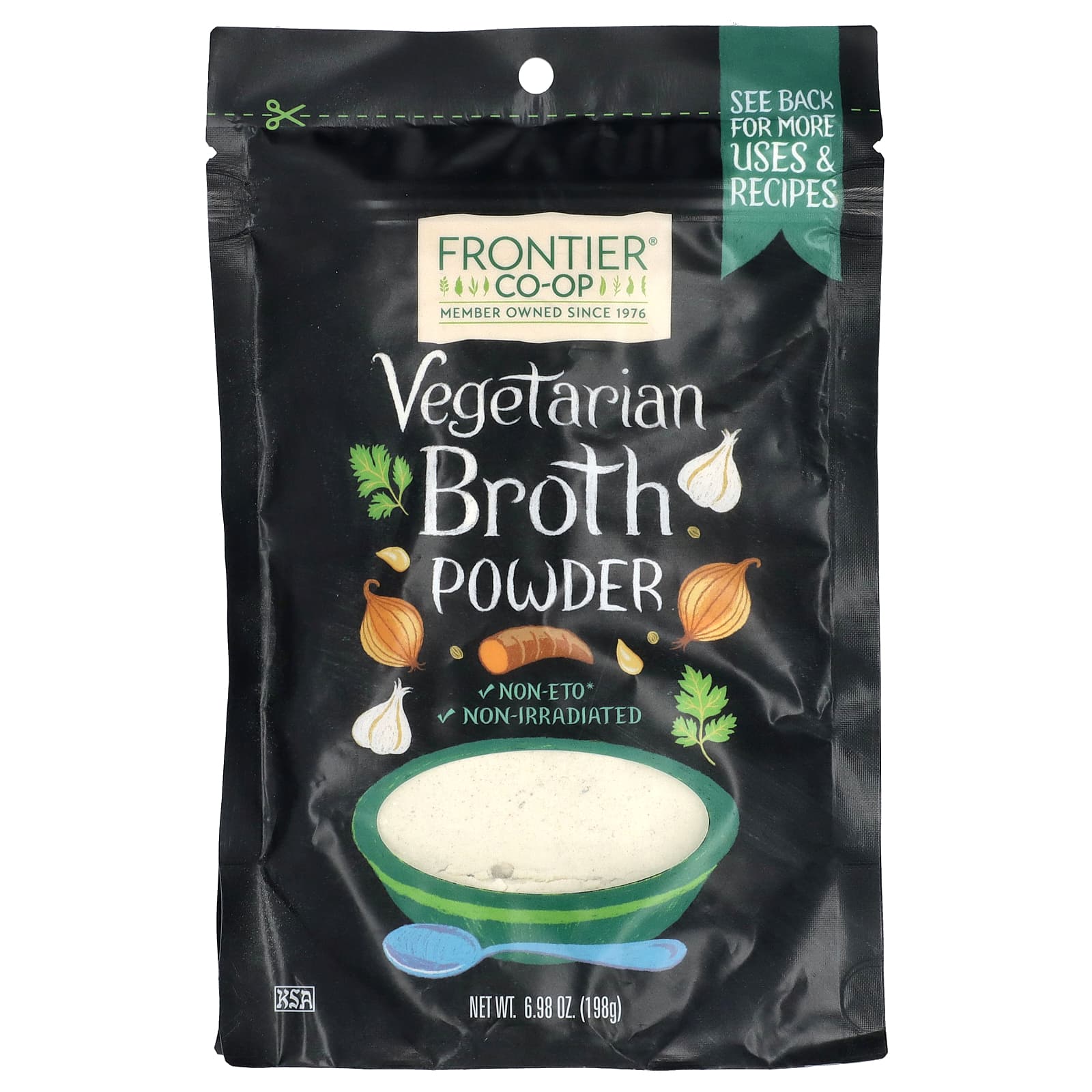 Frontier Co-op Vegetarian Broth Powder, 6.98 oz - Rich, Savory Flavor - Image 1