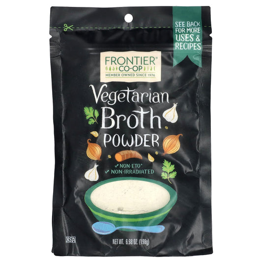 Frontier Co-op Vegetarian Broth Powder, 6.98 oz - Rich, Savory Flavor - Image 1
