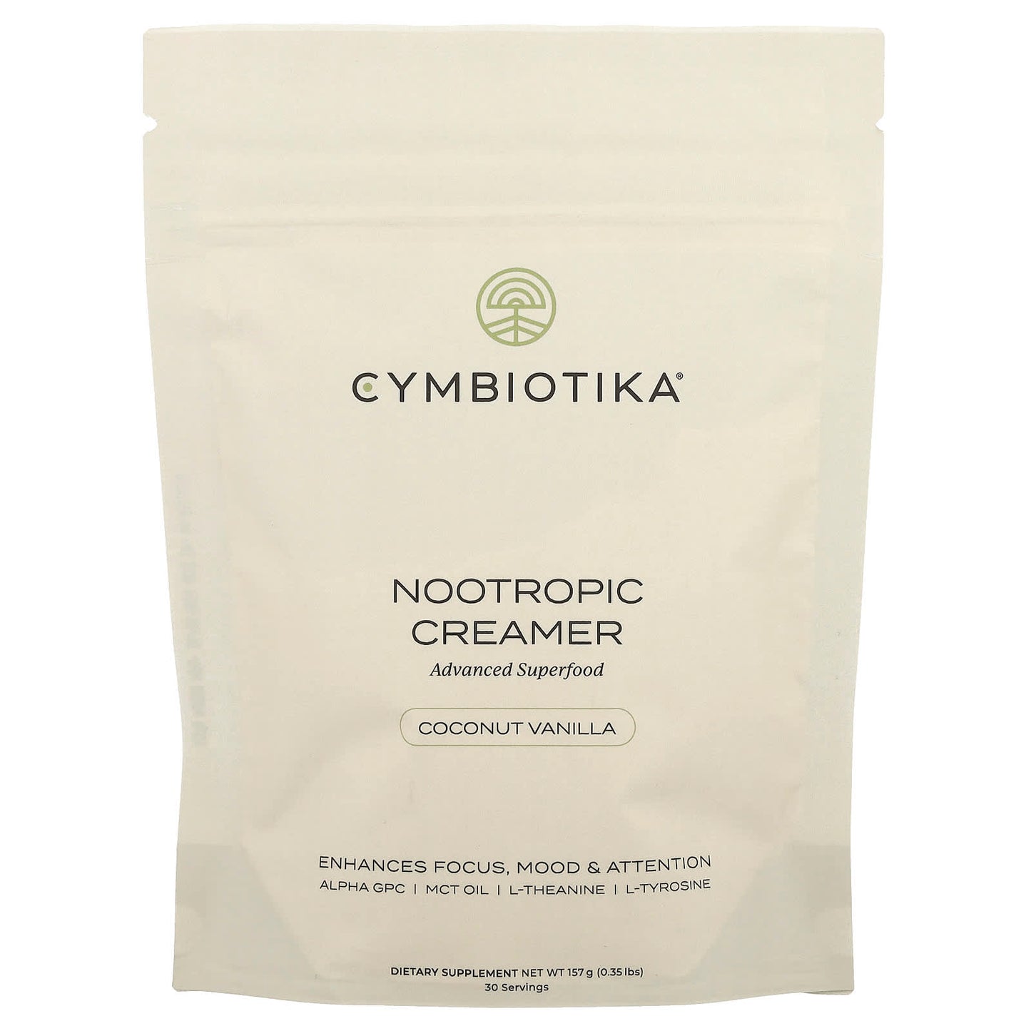 Cymbiotika Nootropic Creamer: Coconut Vanilla, Boost Focus & Energy - Image 1