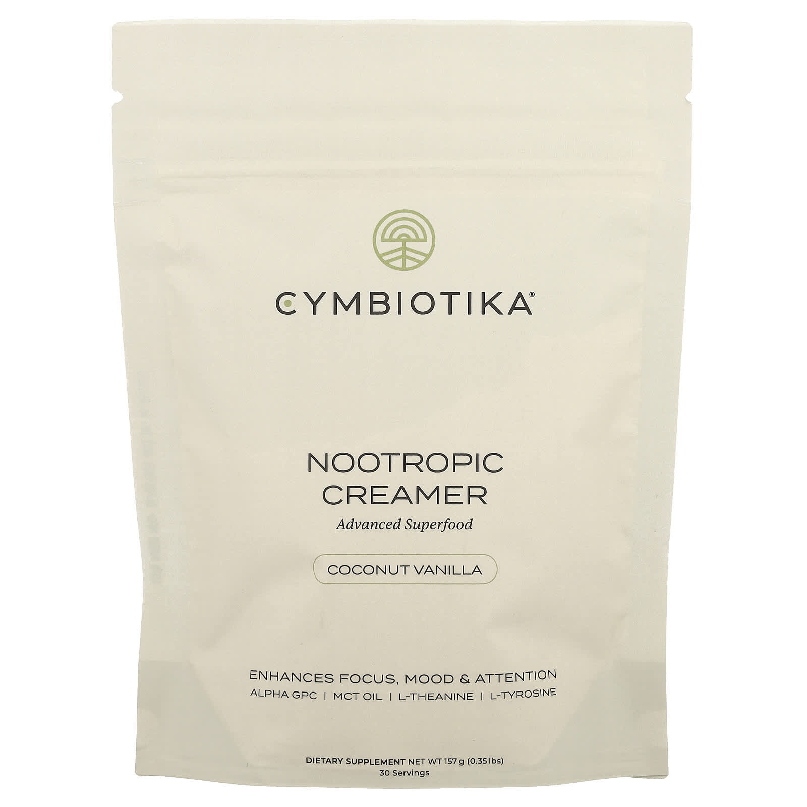 Cymbiotika Nootropic Creamer: Coconut Vanilla, Boost Focus & Energy - Image 1