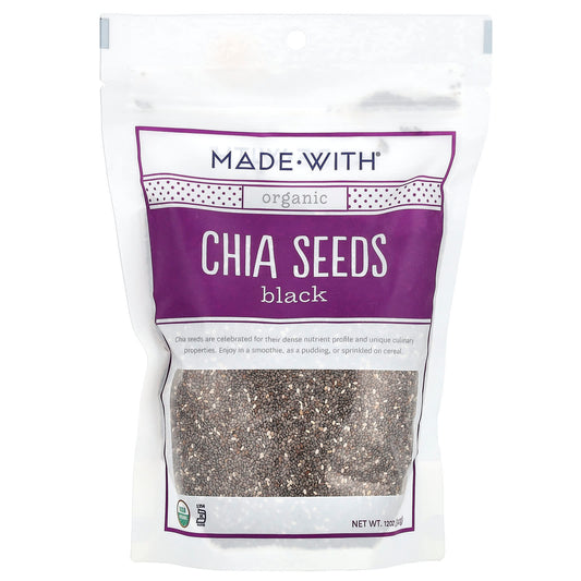 Made With, Organic Chia Seeds, Black, 12 oz (340 g) - Image 1