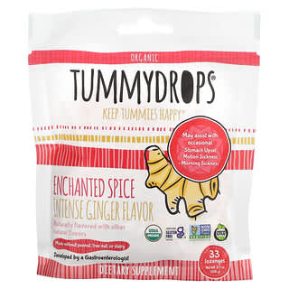 Organic Intense Ginger Tummydrops for Occasional Stomach Upset, 33 Lozenges