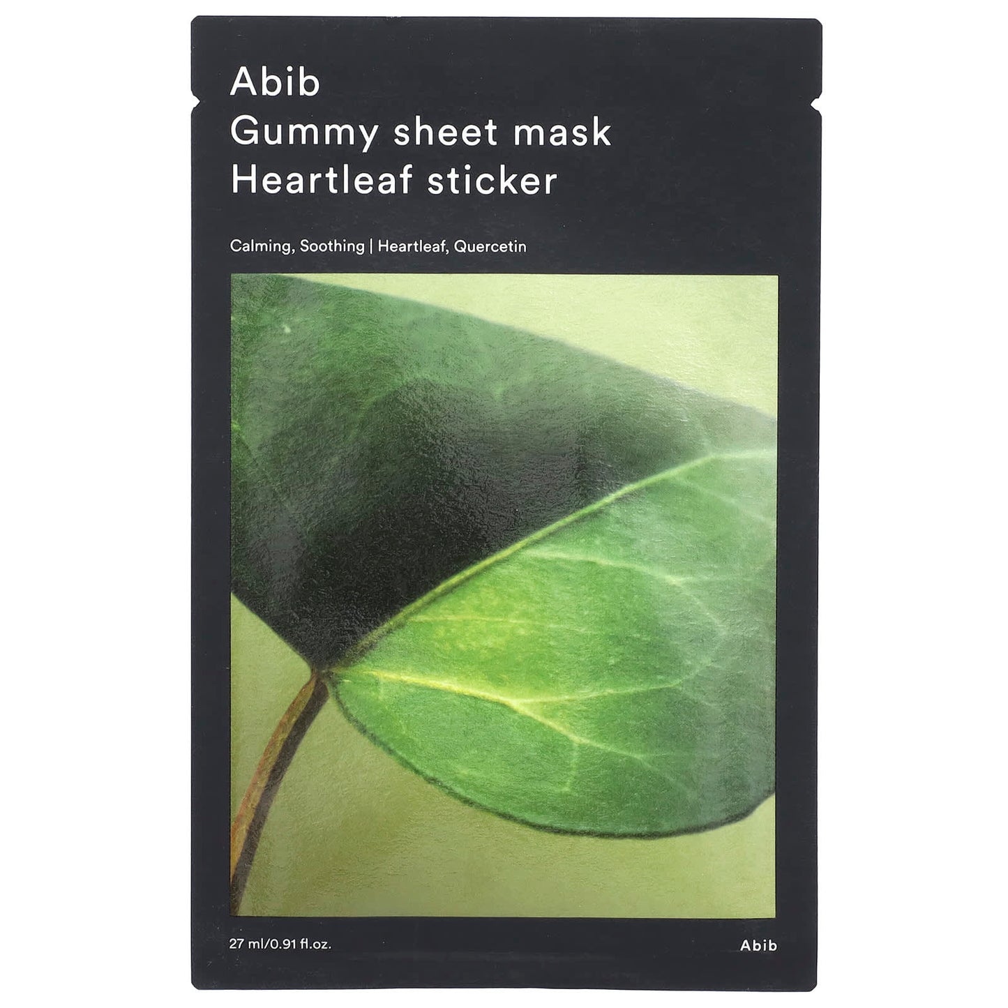 Abib Heartleaf Sticker Gummy Face Mask for Glowing Skin - 1 Sheet - Image 1