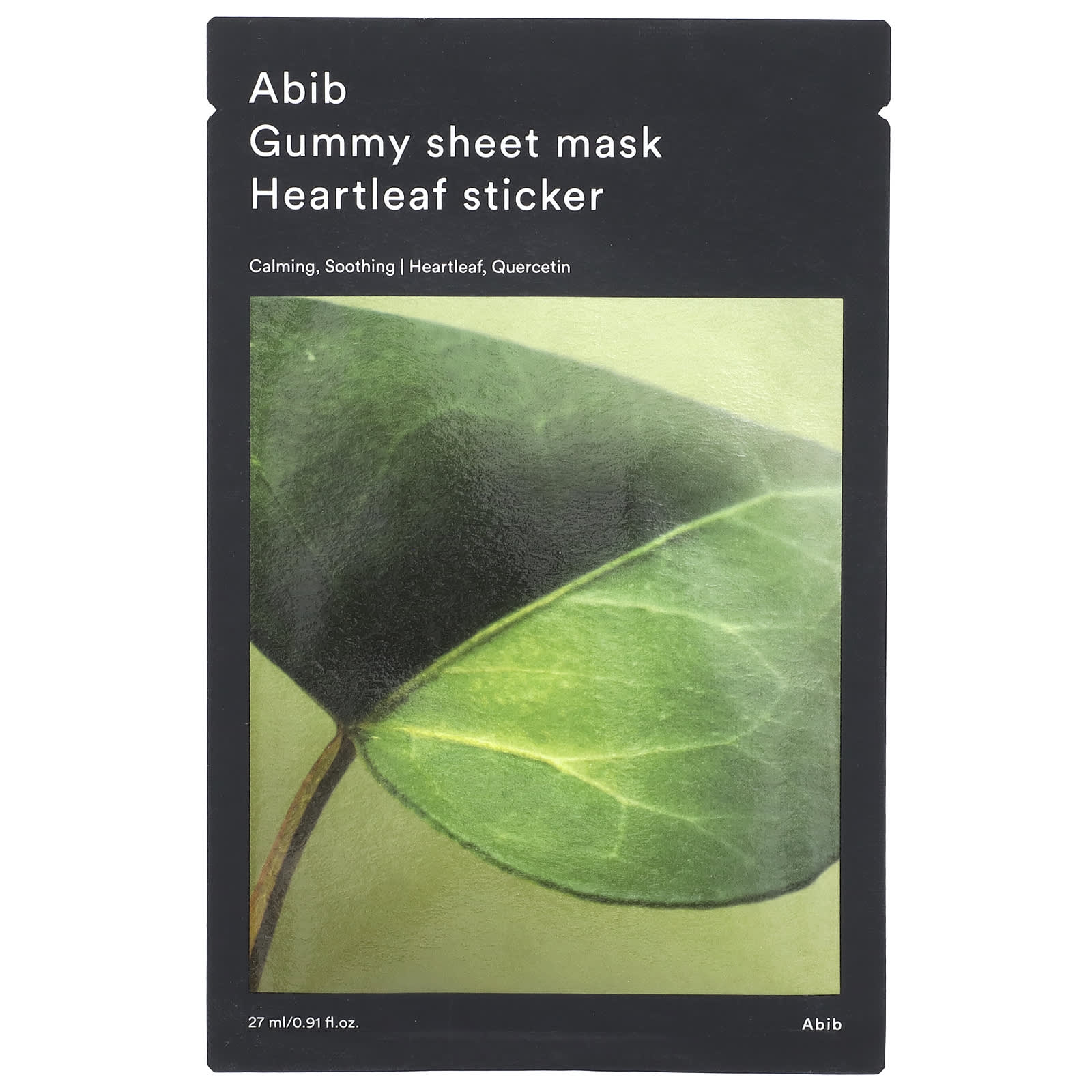 Abib Heartleaf Sticker Gummy Face Mask for Glowing Skin - 1 Sheet - Image 1