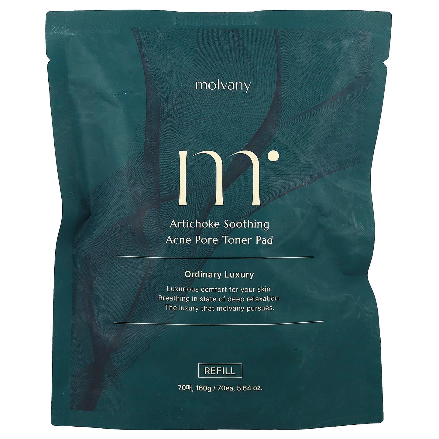 Molvany, Artichoke Soothing Acne Pore Toner Pad, Refill , 70 Pads, 5.64 oz (160 g) - Image 1
