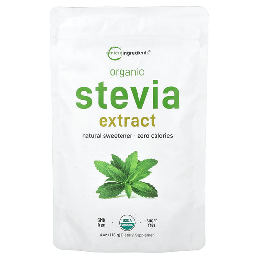 Micro Ingredients, Organic Stevia Extract, 4 oz (113 g) - Image 1