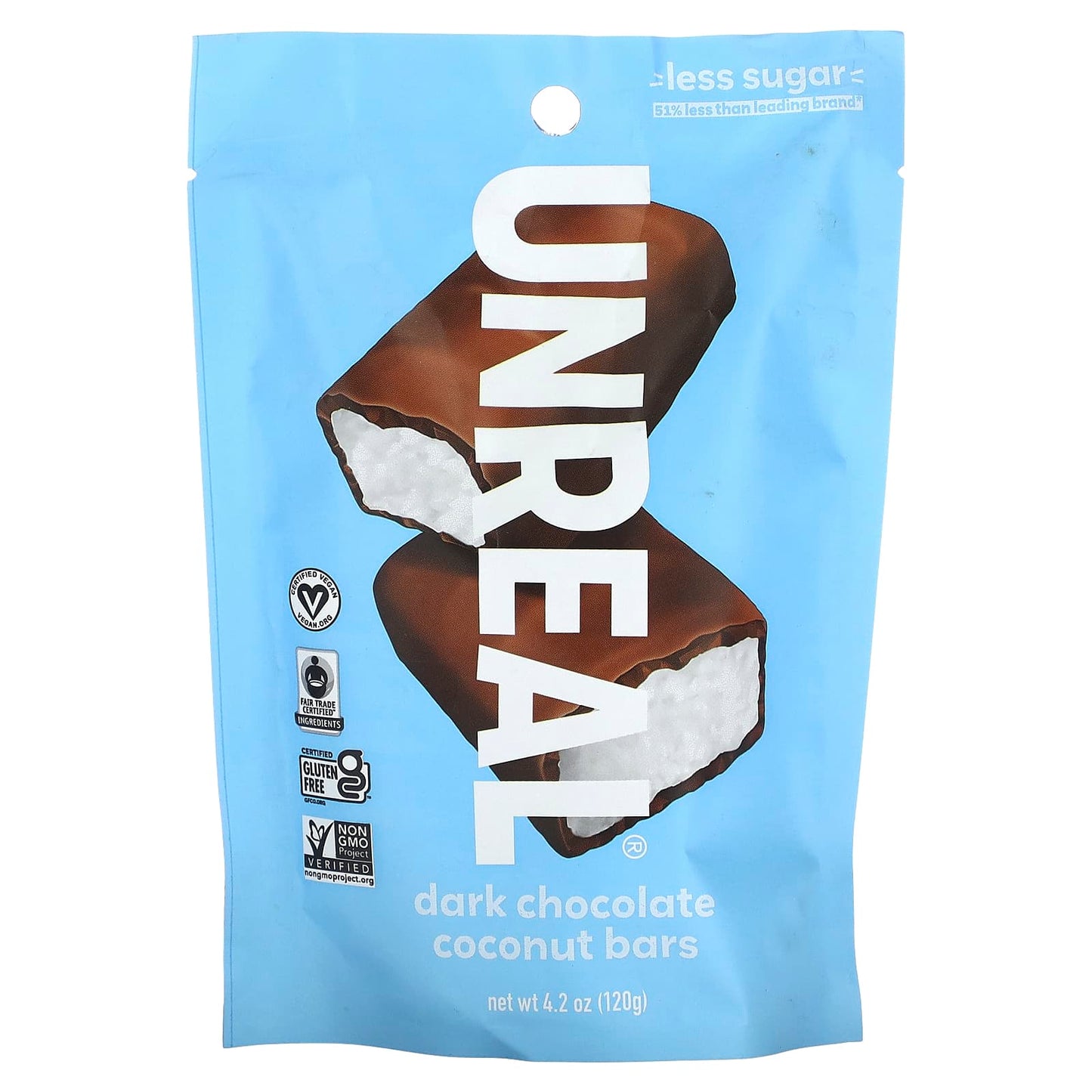 Unreal, Dark Chocolate Coconut Bars, 4.2 oz (120 g) - Image 1