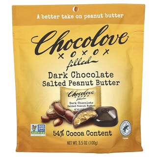 Rich Dark Chocolate with Salted Peanut Butter Filling, 54% Cocoa, 3.5 oz (100g)