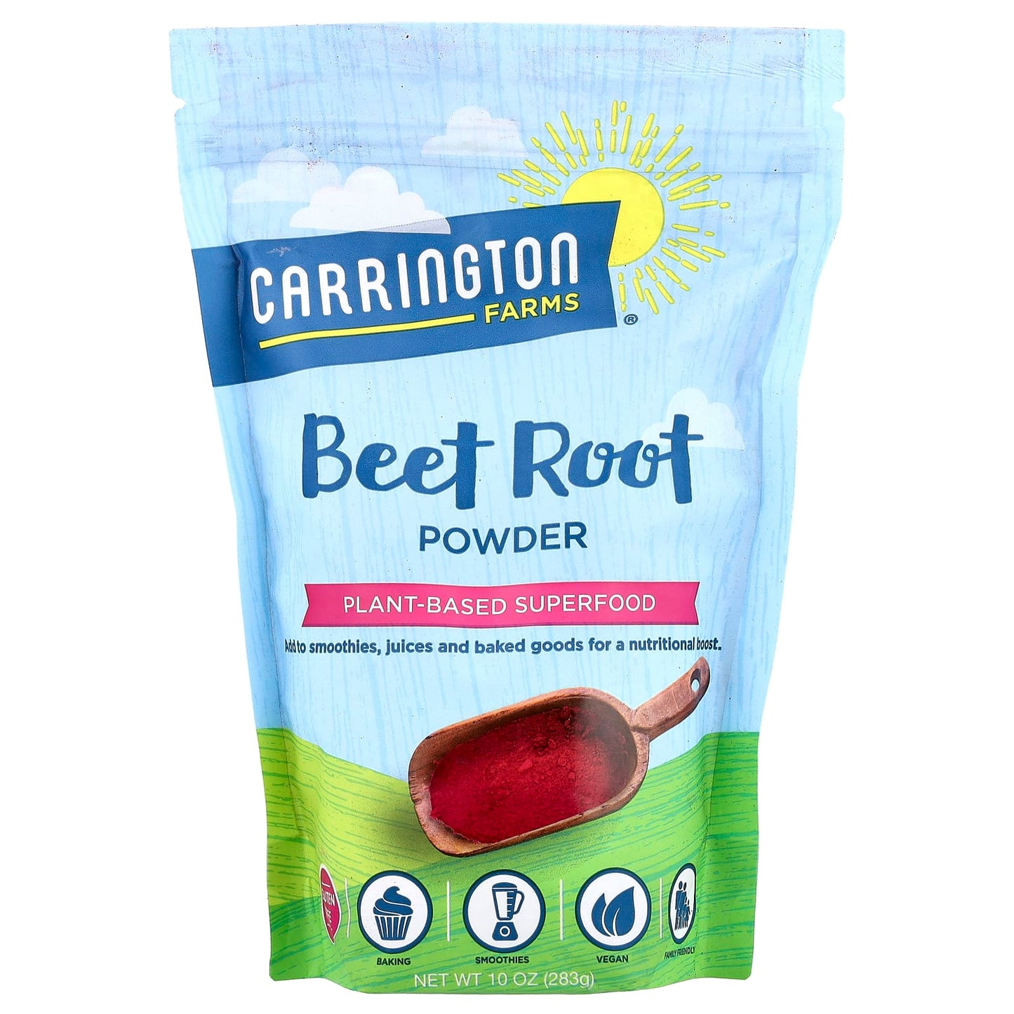 <strong>Carrington Farms Beet Root Powder</strong>, 10 oz (283 g) - Vegan, Gluten Free - Image 1