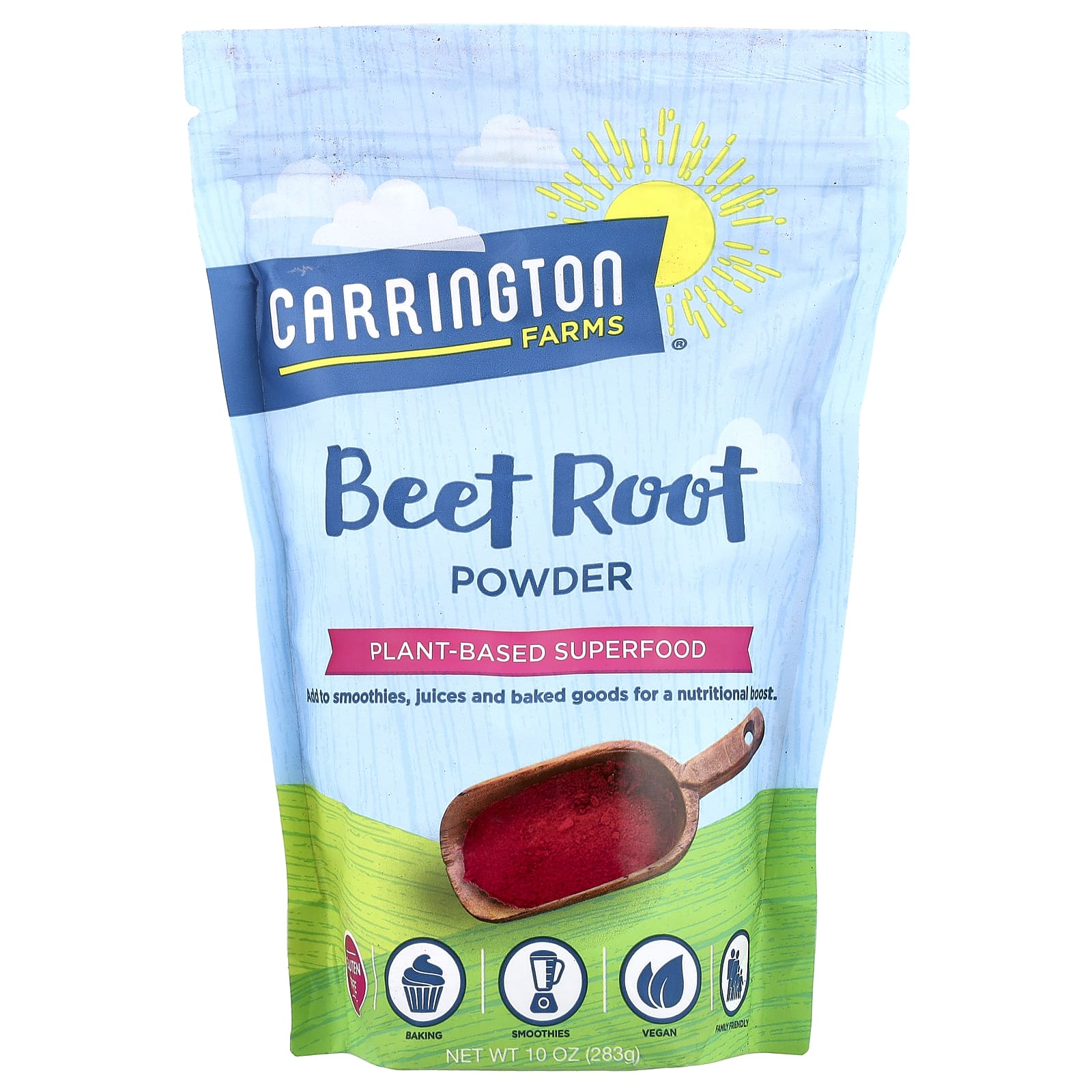 <strong>Carrington Farms Beet Root Powder</strong>, 10 oz (283 g) - Vegan, Gluten Free - Image 1