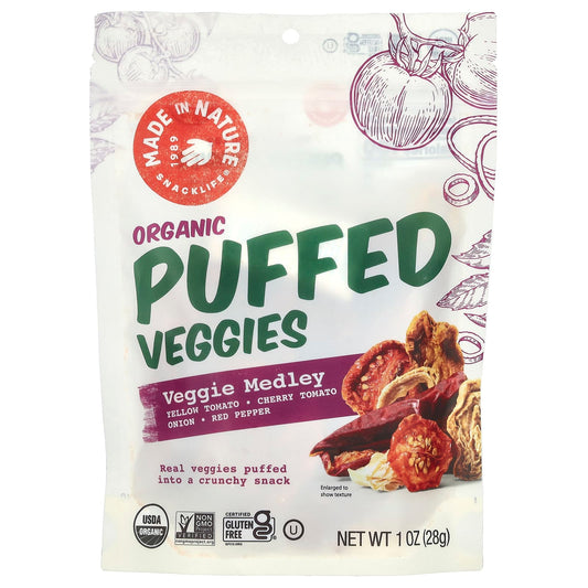 Made in Nature, Organic Puffed Veggies, Veggie Medley, 1 oz (28 g) - Image 1