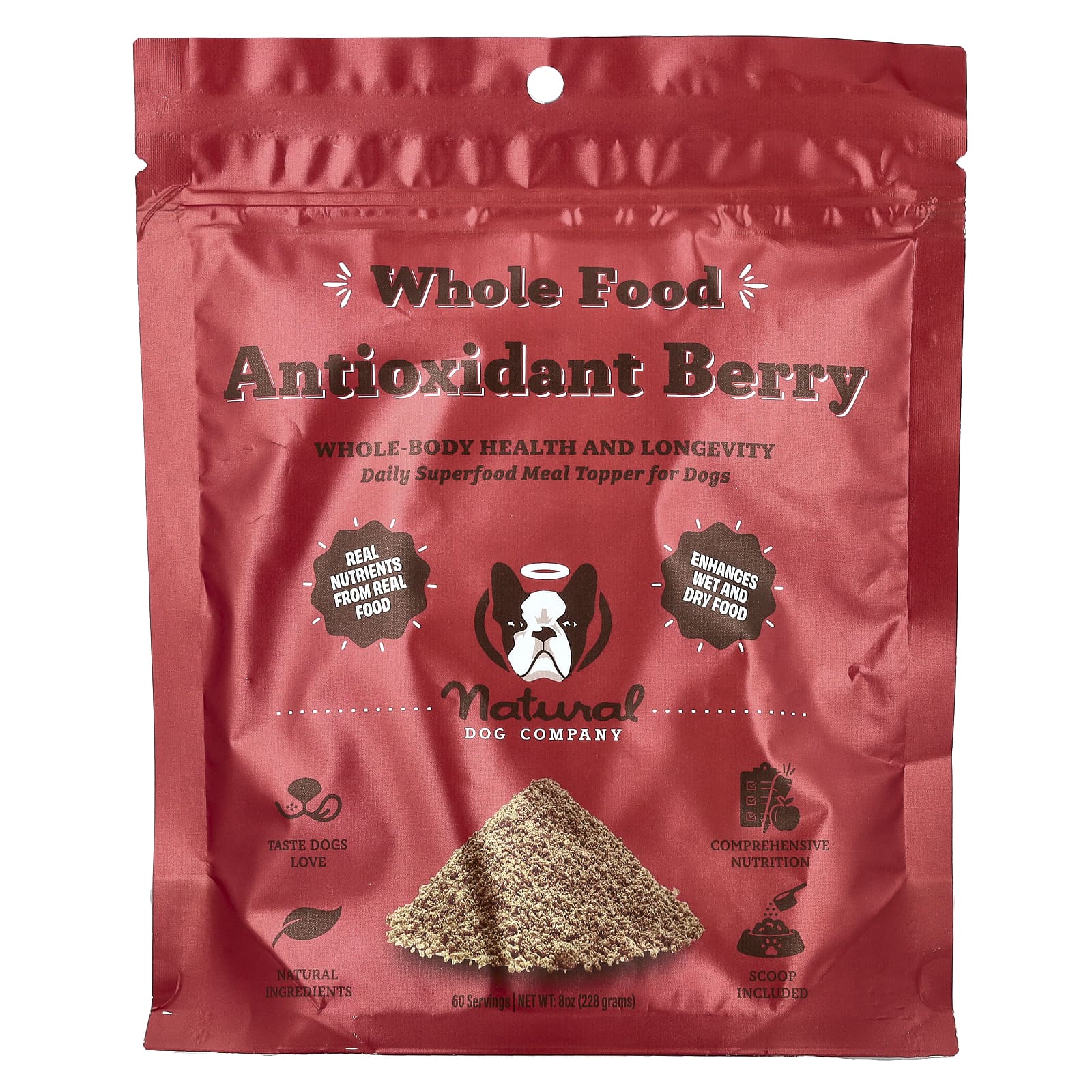 Natural Dog Company, Whole Food Antioxidant Berry, For Dogs, 8 oz (228 g) - Image 1