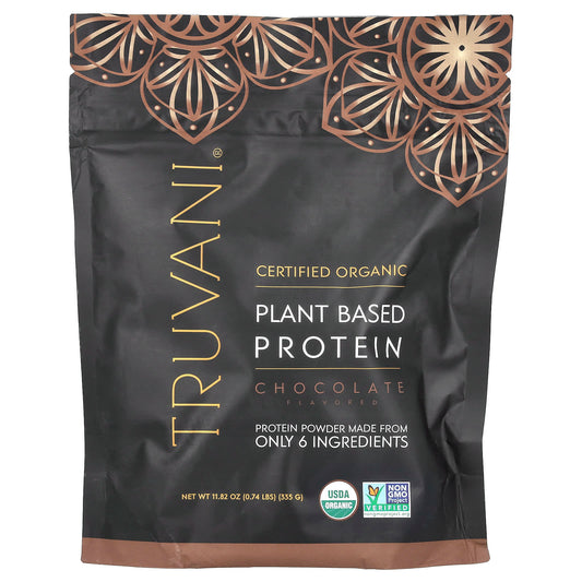 Truvani, Plant Based Protein, Chocolate, 0.74 lbs (335 g) - Image 1