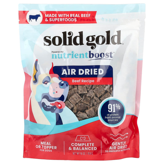 Solid Gold, Air Dried Meal or Topper, For Dogs, Beef Recipe, 16 oz (454 g) - Image 1