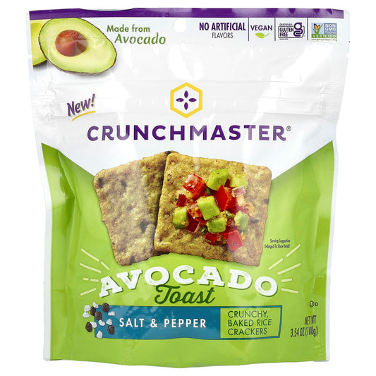 Crunchy Avocado Toast Rice Crackers by Crunchmaster - Gluten Free & Vegan - Image 1