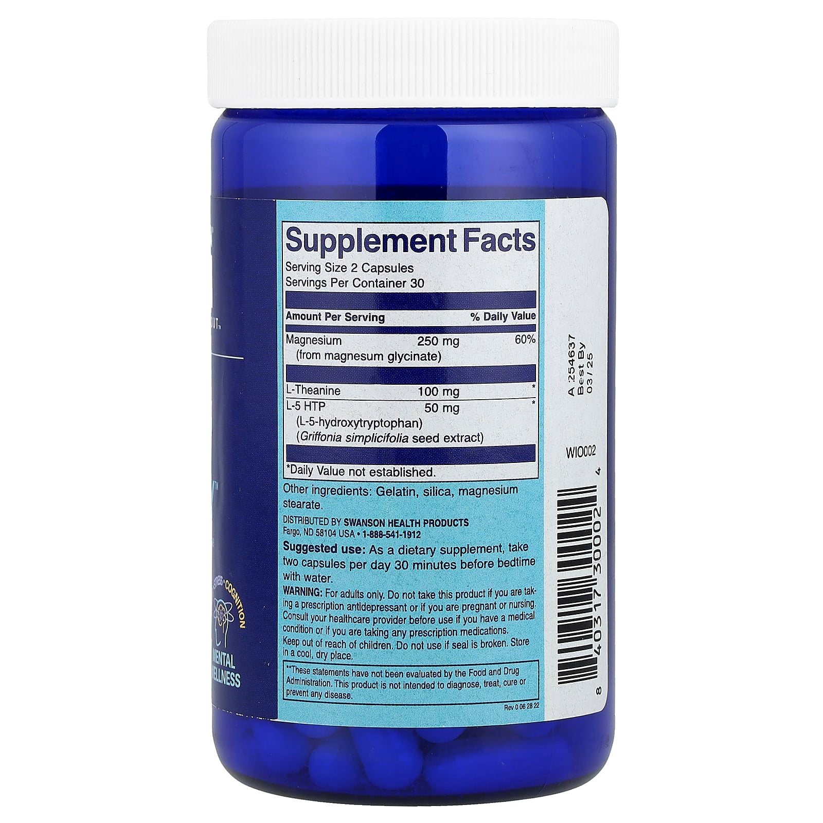 Swanson WIO, Long Day Self-Recovery™, 60 Capsules - Image 2