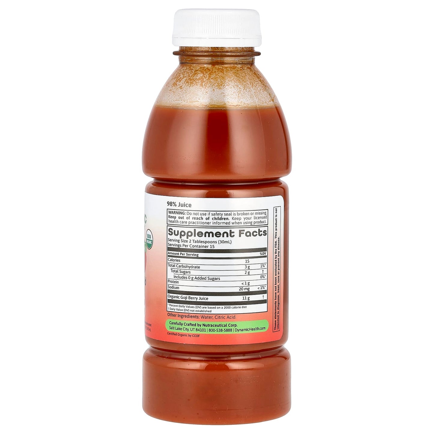 Organic Goji Gold Juice by Dynamic Health - 16 fl oz - Image 2