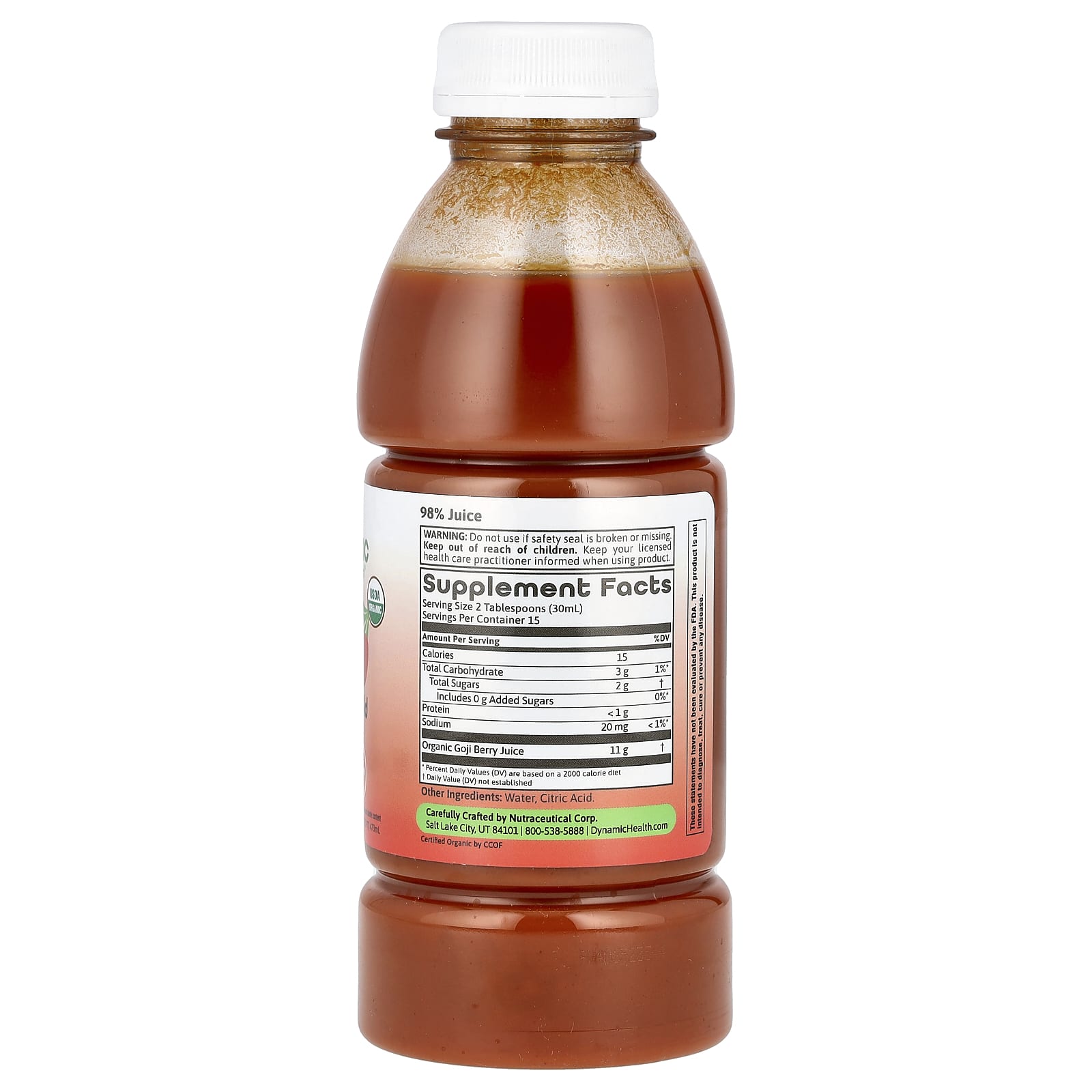 Organic Goji Gold Juice by Dynamic Health - 16 fl oz - Image 2