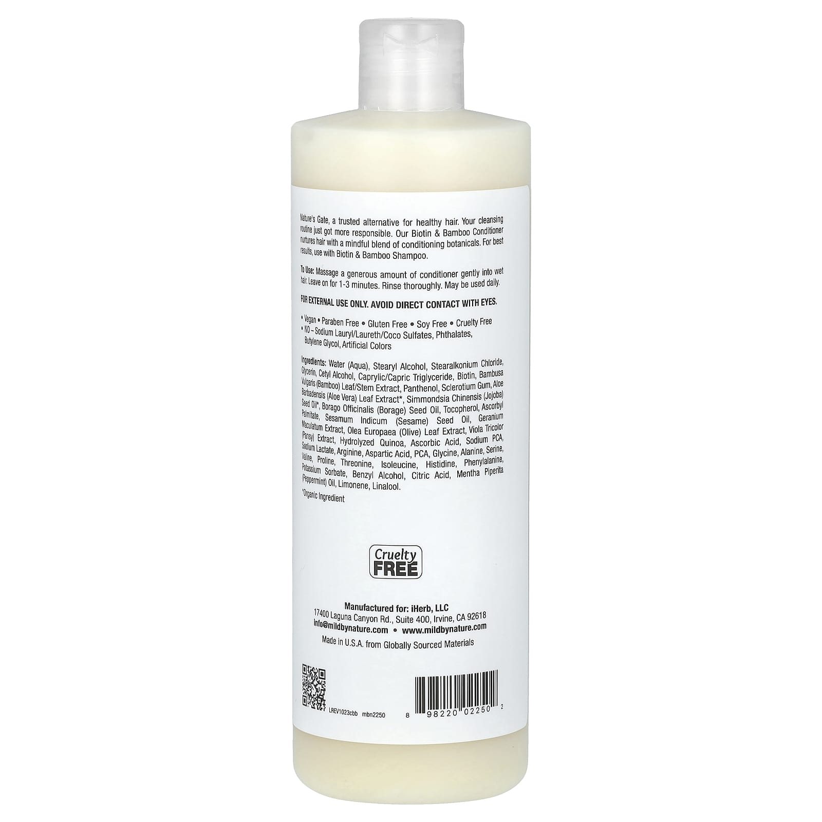 Biotin & Bamboo Conditioner for Thin Hair - Vegan, Cruelty-Free - Image 2