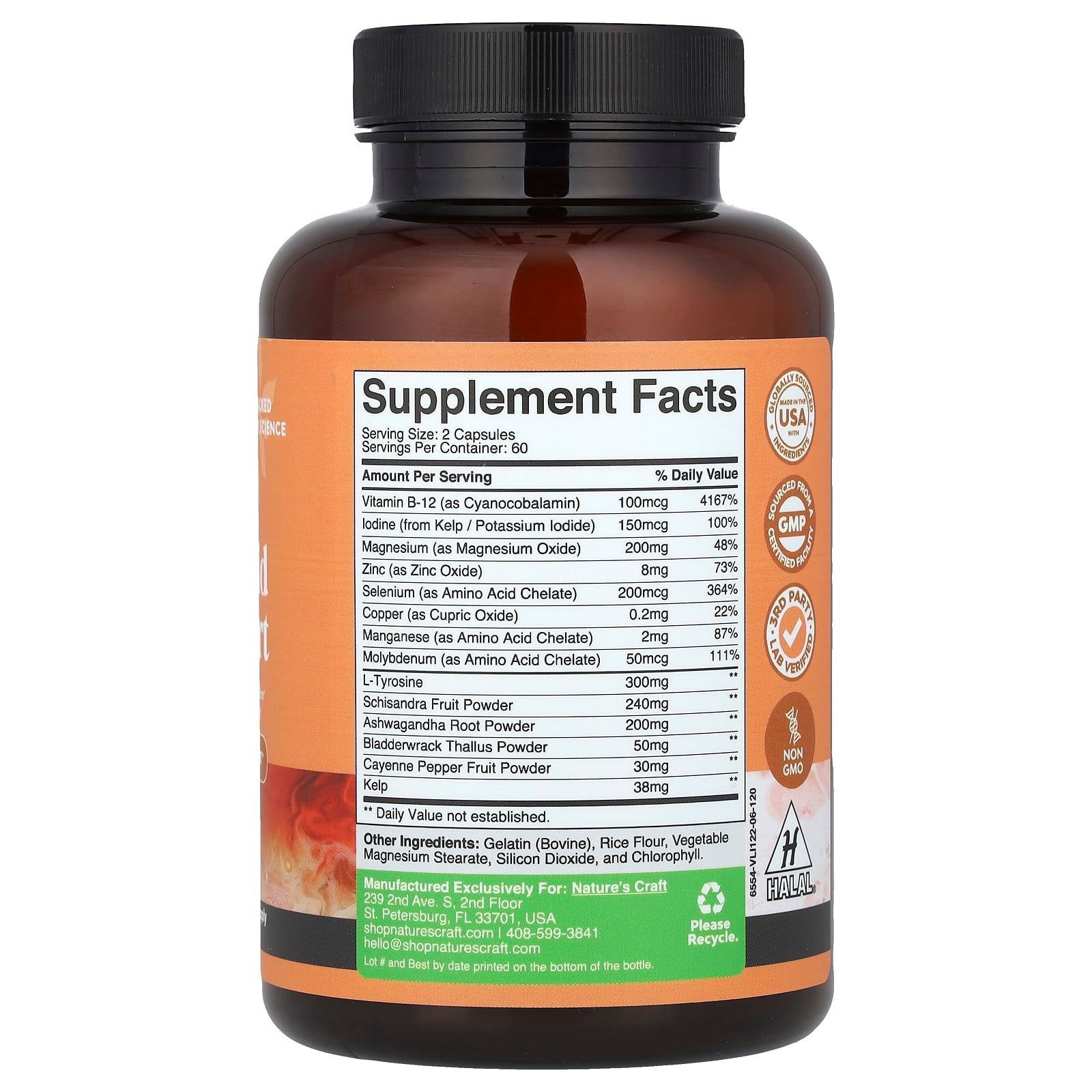 Nature's Craft, Thyroid Support , 120 Capsules - Image 2