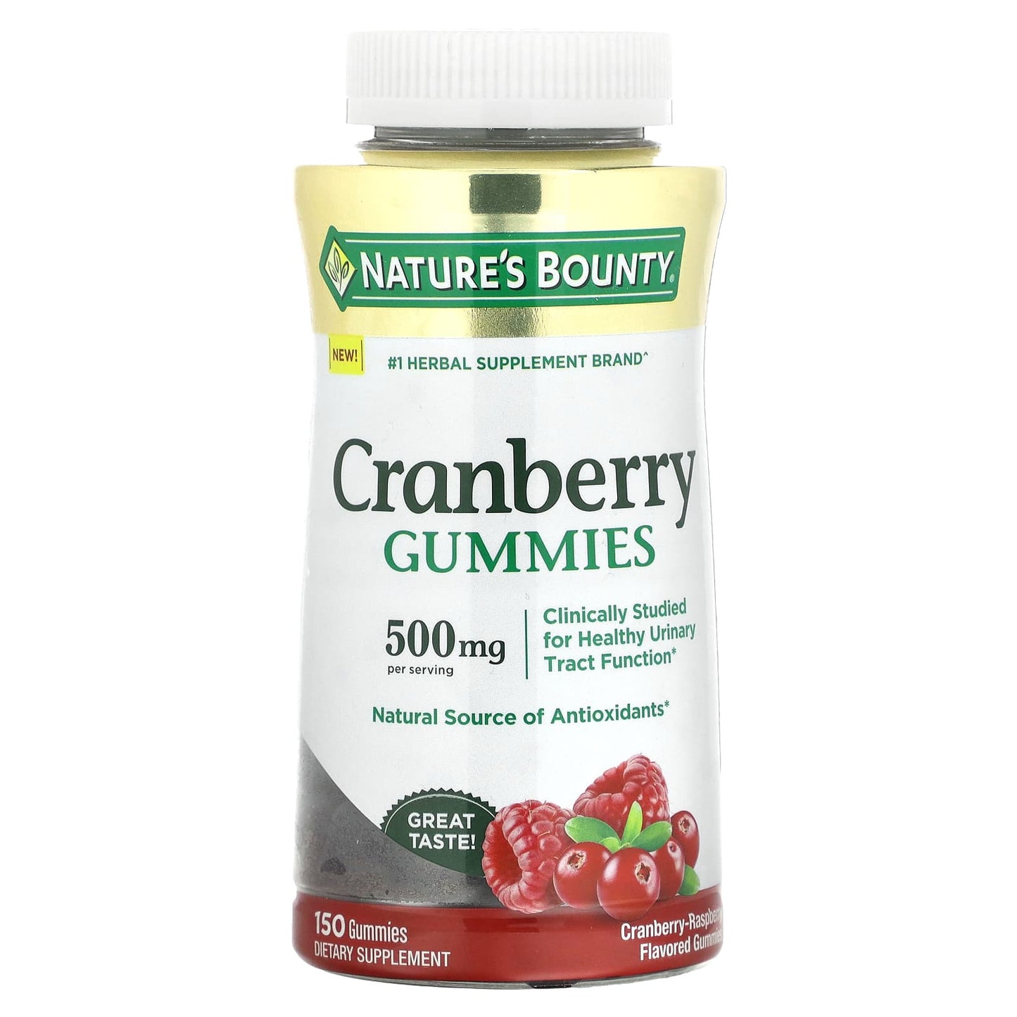 Nature's Bounty, Cranberry Gummies, Cranberry-Raspberry, 150 Gummies (100 mg per Gummy) - Image 1