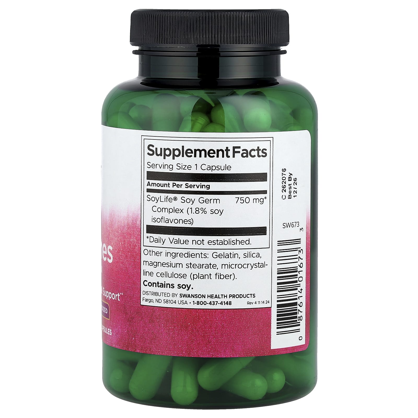 Swanson, Soy Isoflavones, 750 mg, 120 Capsules