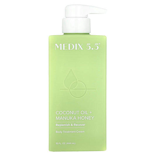 Medix 5.5, Body Treatment Cream, Coconut Oil + Manuka Honey, 15 fl oz (444 ml) - Image 1