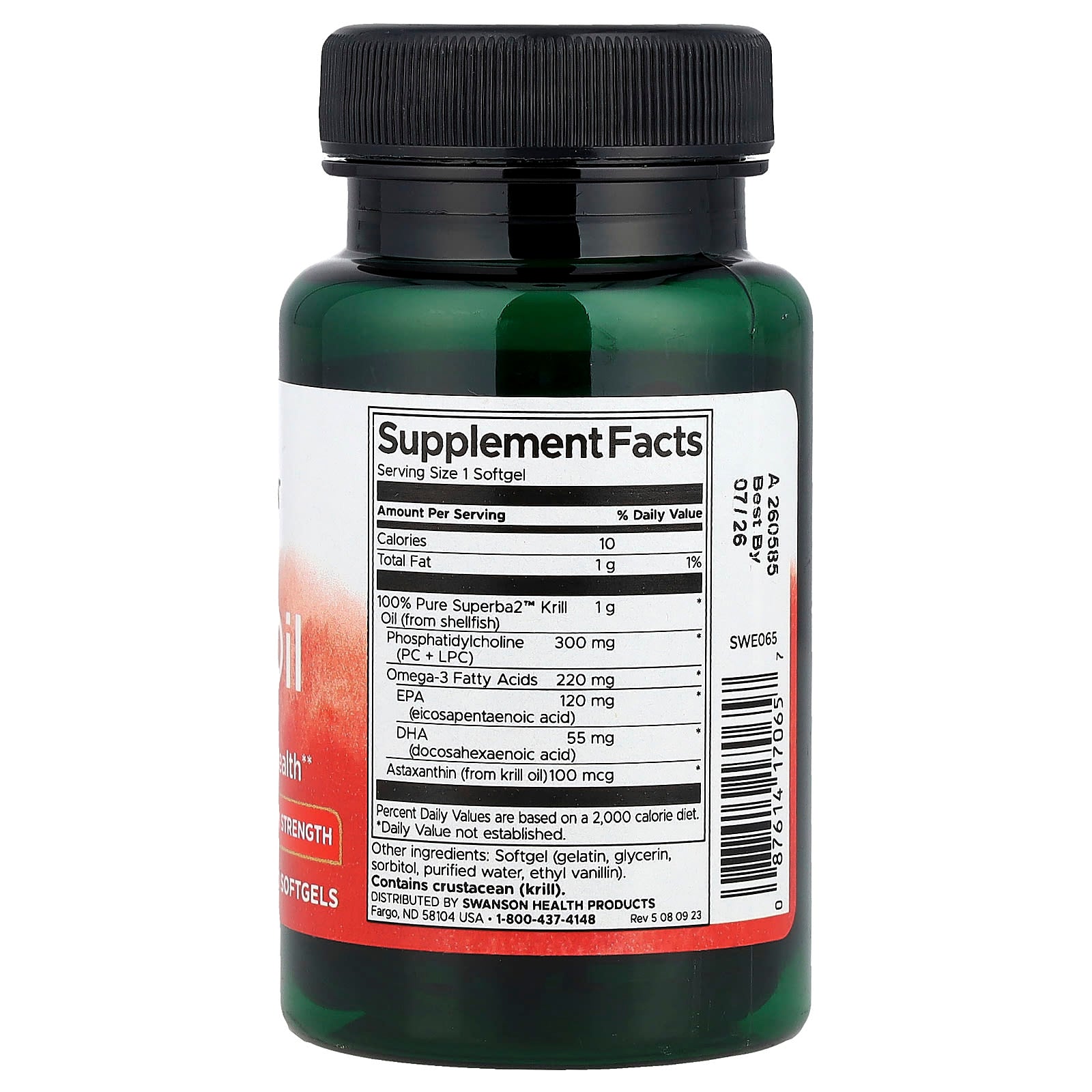 Swanson, Krill Oil, Maximum Strength, 30 Softgels