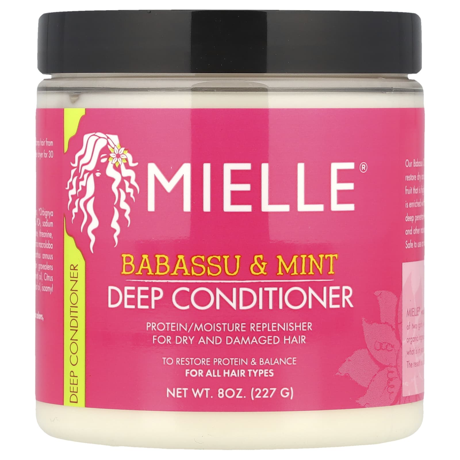 Mielle, Deep Conditioner, For All Hair Types, Babassu & Mint, 8 oz (227 g) - Image 1