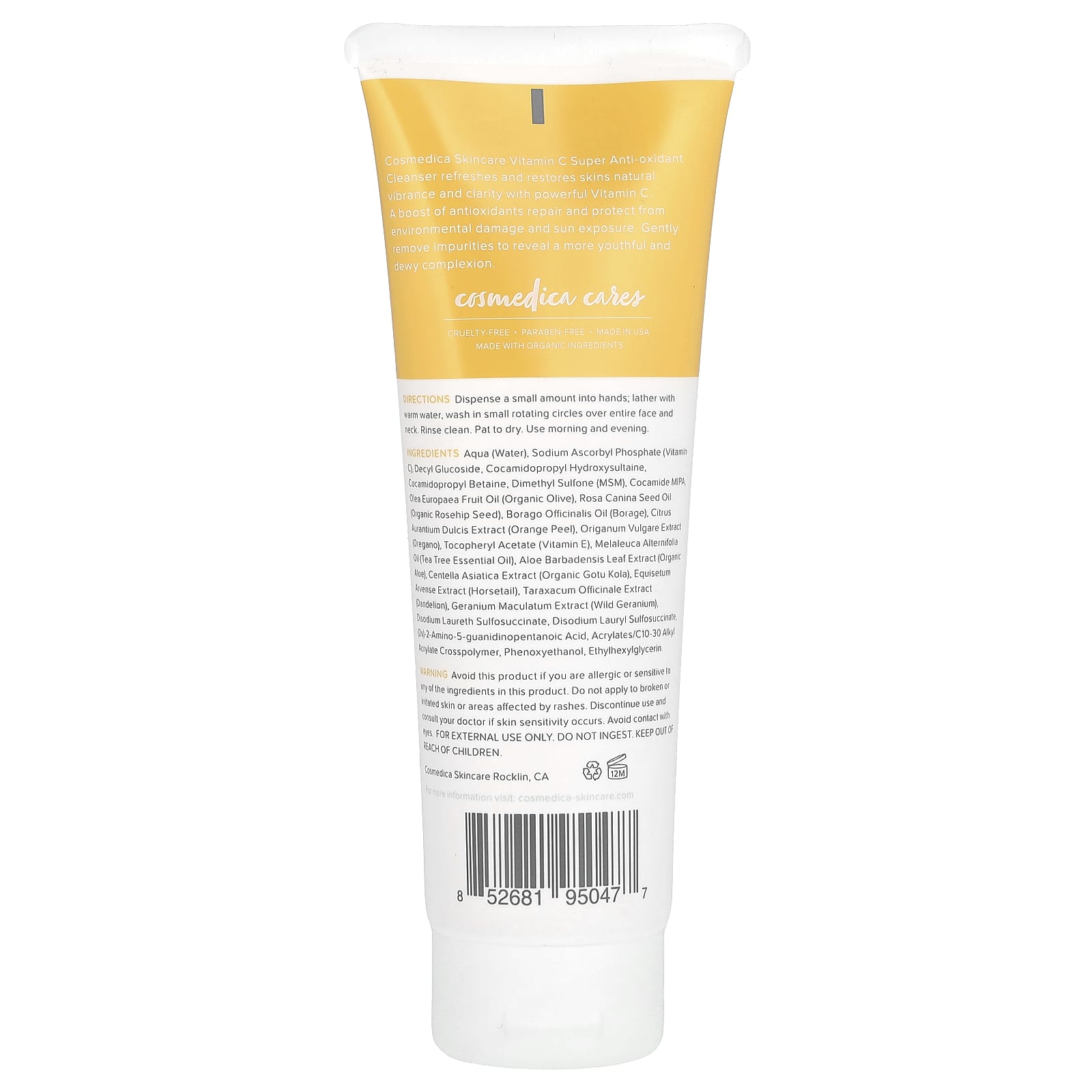 Revitalize Your Skin with Cosmedica's Vitamin C Facial Cleanser - Image 2