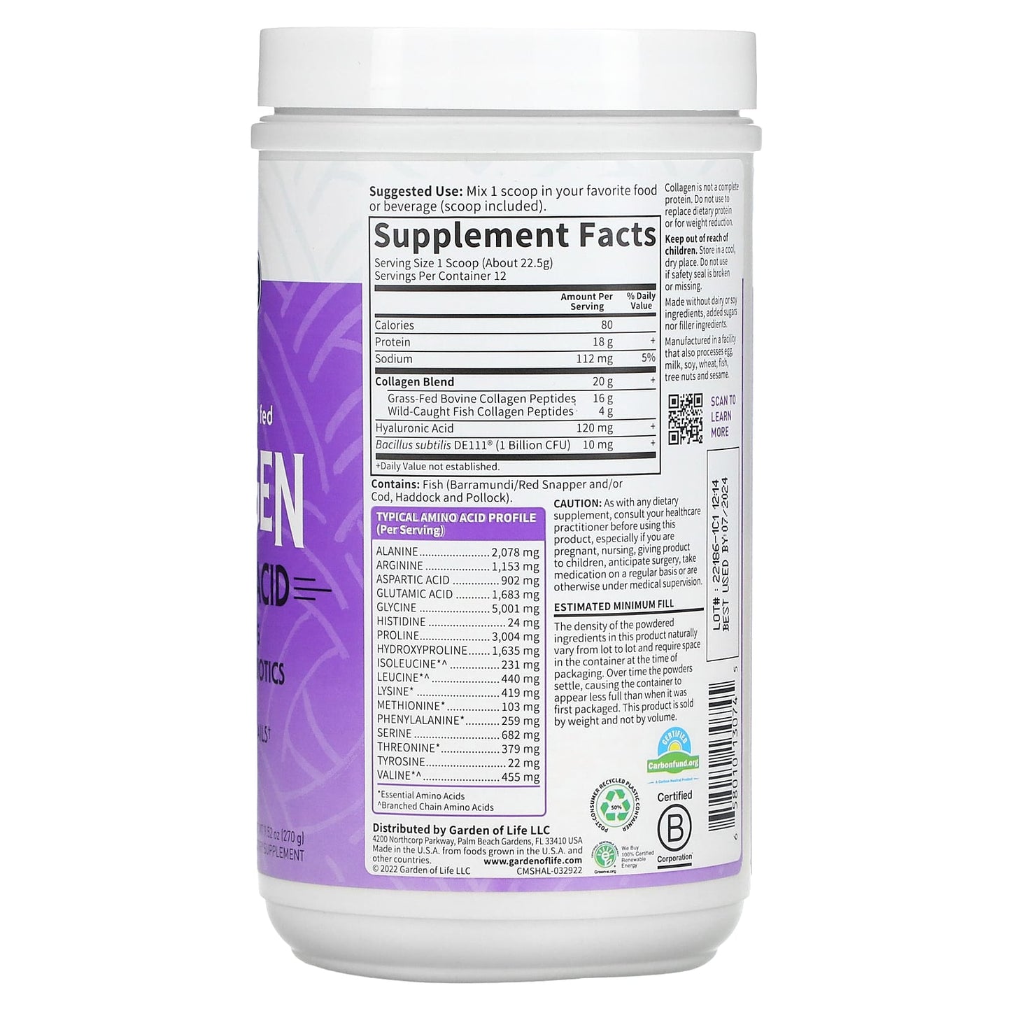 Garden of Life Wild Caught & Grass Fed Collagen Supplement - Image 2