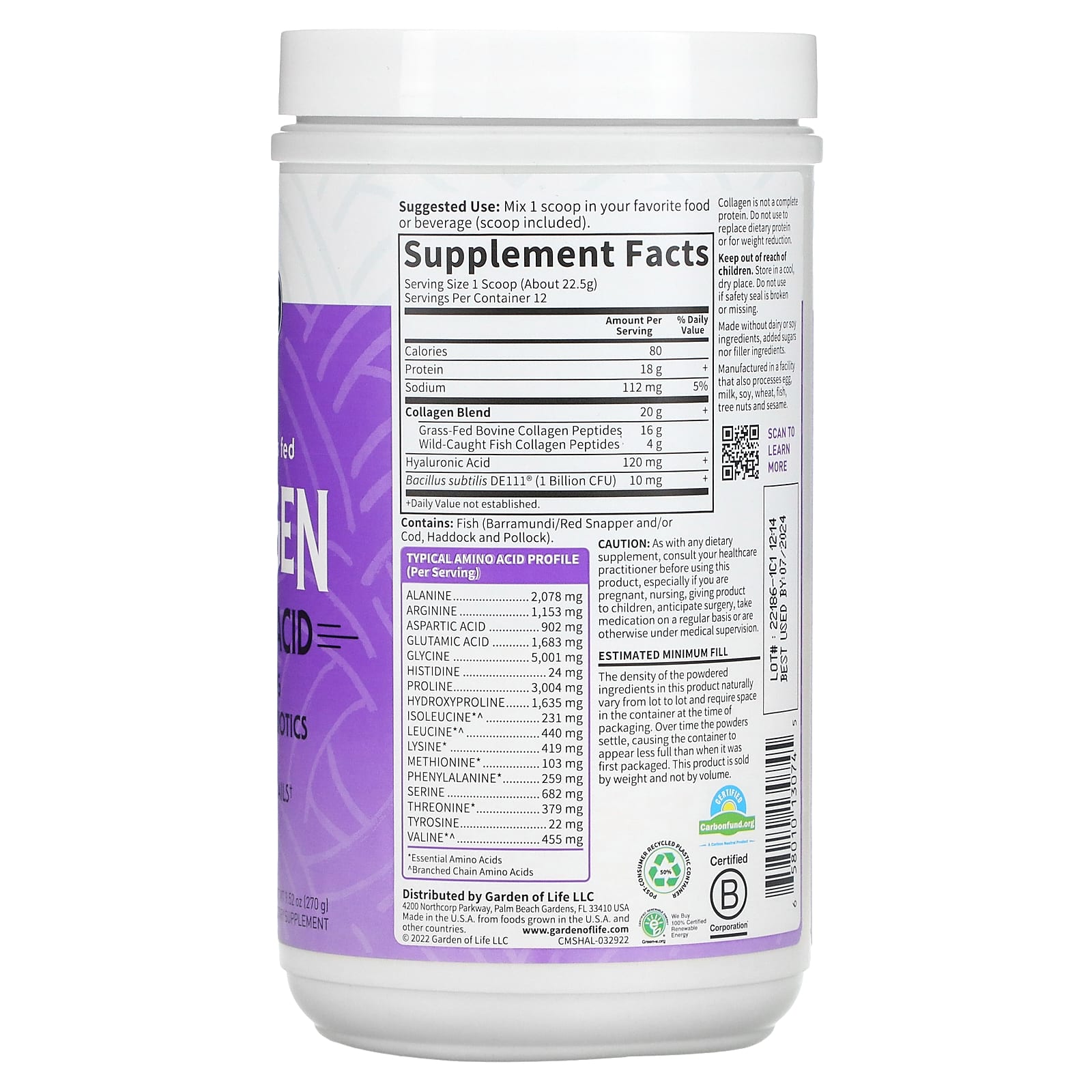 Garden of Life Wild Caught & Grass Fed Collagen Supplement - Image 2