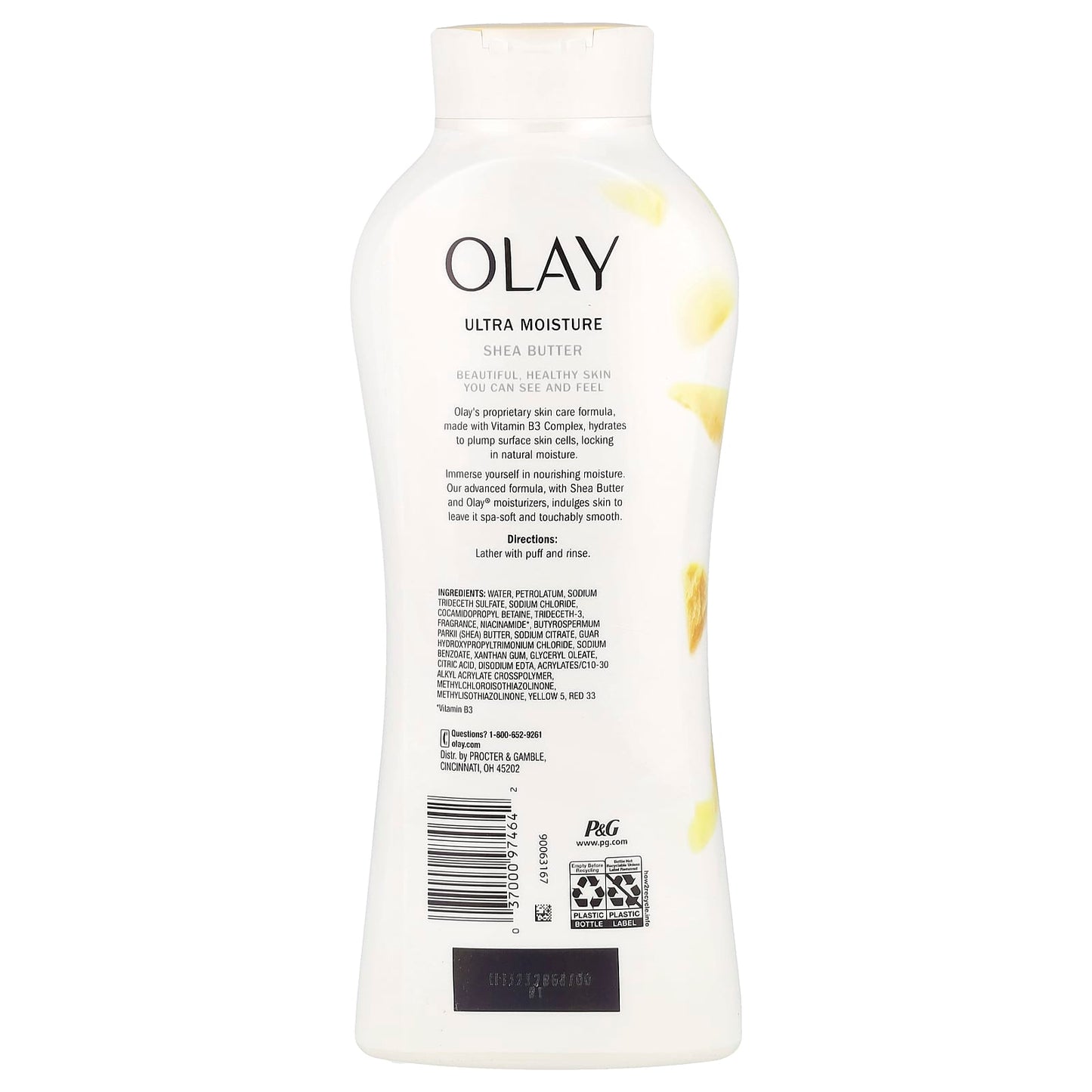 Olay, Ultra Moisture Shea Butter Body Wash, 22 fl oz (650 ml) - Image 2