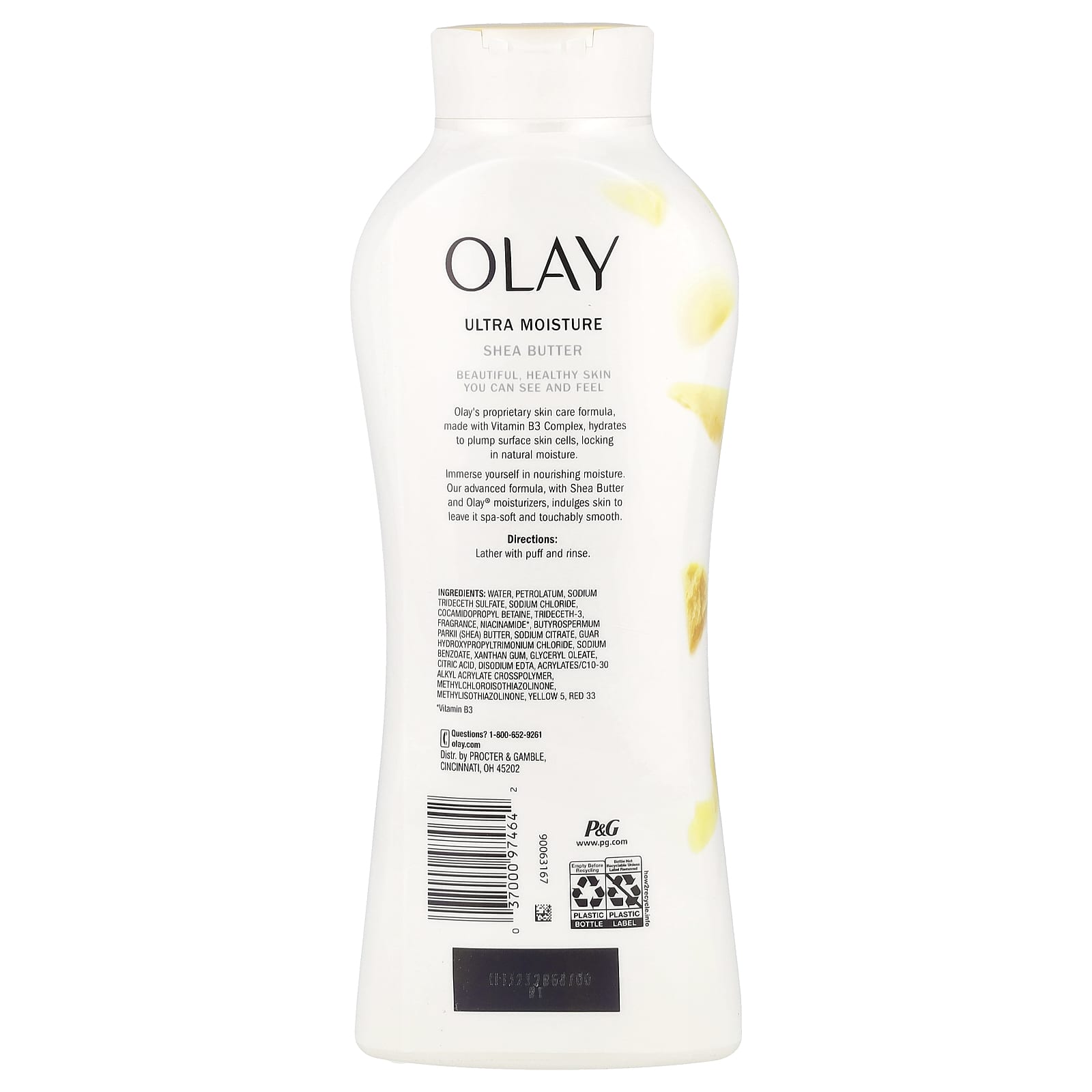 Olay, Ultra Moisture Shea Butter Body Wash, 22 fl oz (650 ml) - Image 2