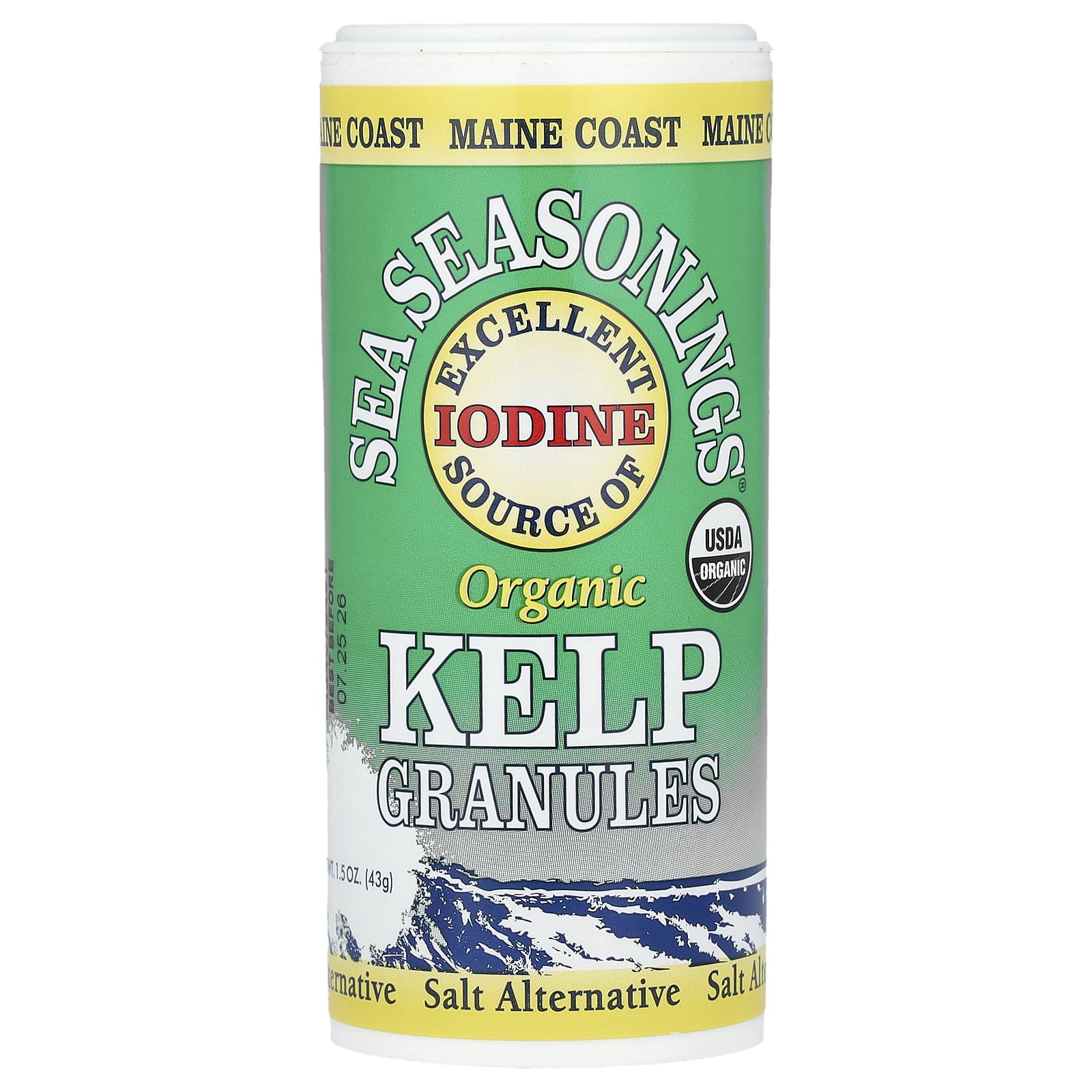 Maine Coast Sea Vegetables, Organic, Sea Seasonings®, Kelp Granules, 1.5 oz (43 g) - Image 1