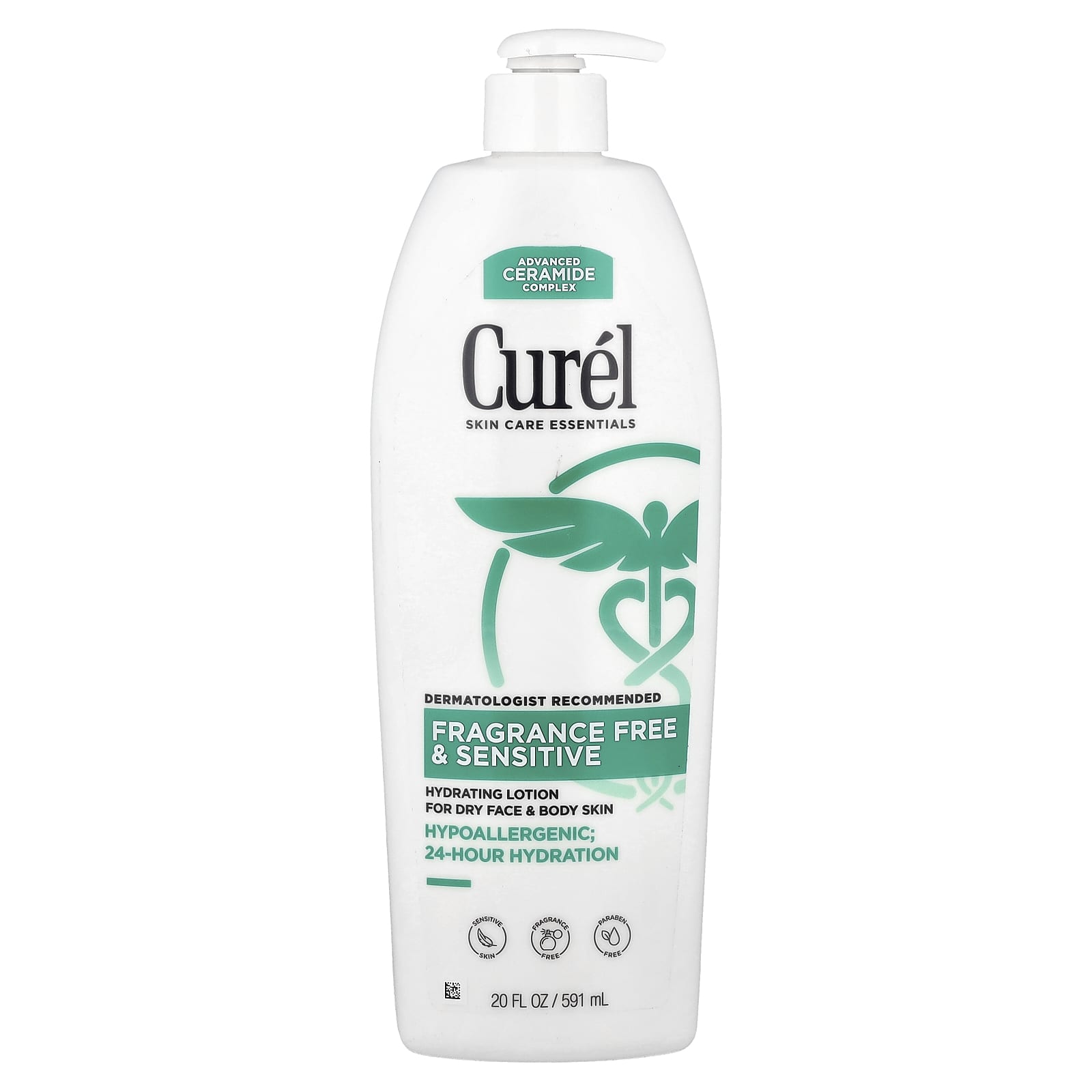 Curel Hydrating Lotion for Dry Skin - Fragrance Free, 20 fl oz - Image 1