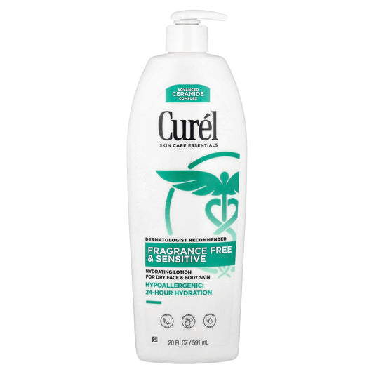 Curel Hydrating Lotion for Dry Skin - Fragrance Free, 20 fl oz - Image 1